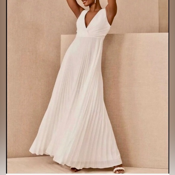 Badgley Mischka Dresses & Skirts - BHLDN Badgley Mischa Sloane pleated Wedding Dress